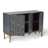 Gatsby 3 Door Sideboard – Smoke Grey - Laura James