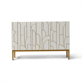 Gatsby white 3 door sideboard with gold detailing - Laura James