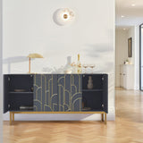 Gatsby Large 4 Door Sideboard – Smoke Grey - Laura James 