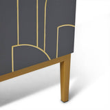 Gatsby Large 4 Door Sideboard - Smoke Grey