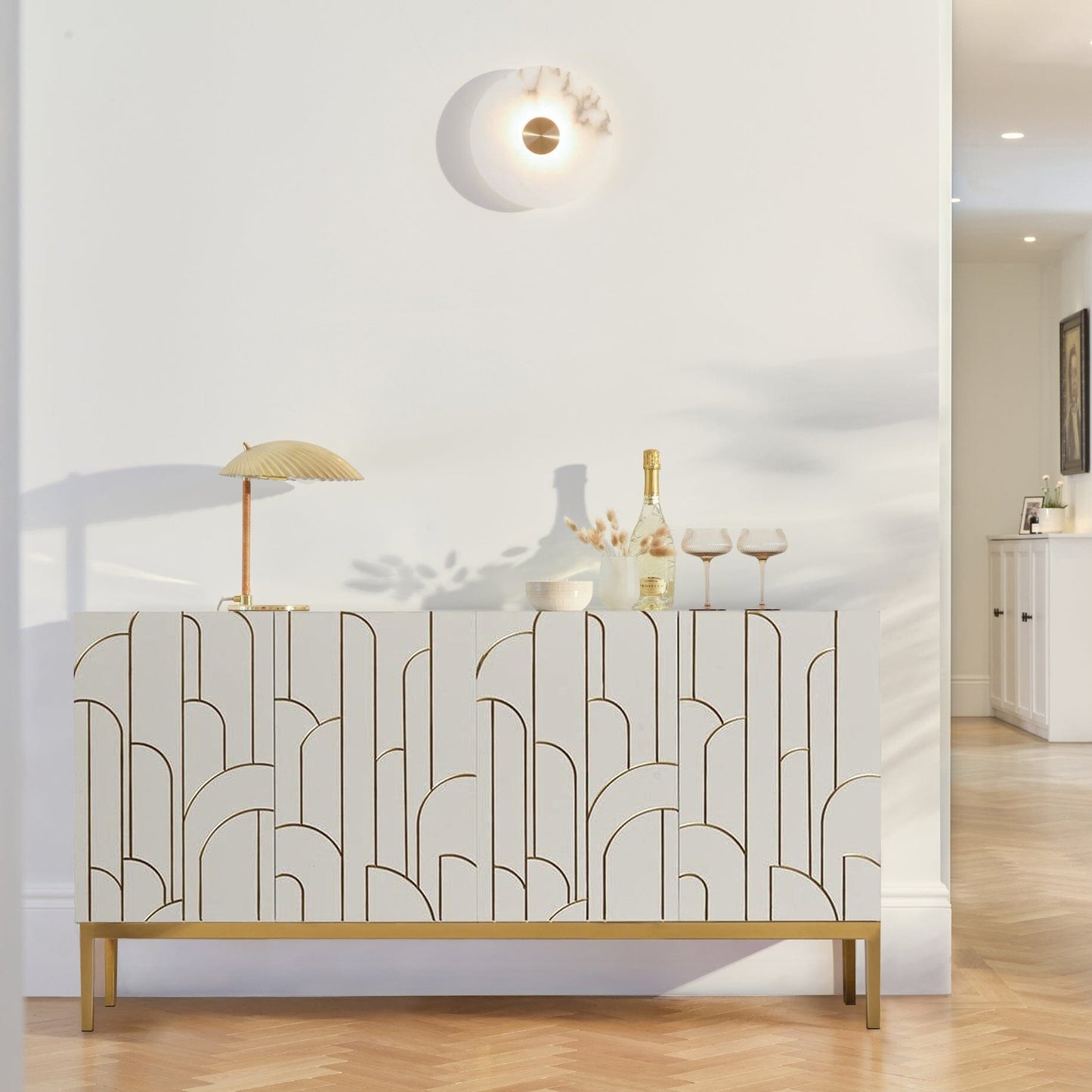 Gatsby Large 4 Door Sideboard – Snow White - Laura James 