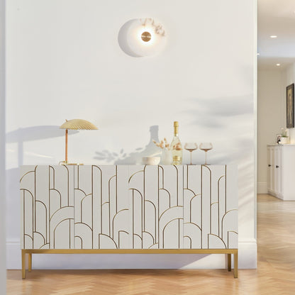 Gatsby Large 4 Door Sideboard – Snow White - Laura James 