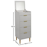 Gloria Tallboy - Grey & Brass Effect