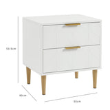 Gloria Wardrobe & Drawers Set - 4 Over 4 Chest of Drawers - White
