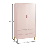 Gloria Double Wardrobe - Blush Pink