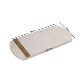 Grazeley 38x18cm  Marble Serving Board - White
