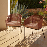 Hali 4 Seater Wooden Outdoor Dining Set with Hali Pink Chairs & Grey Lean Over Parasol - 175cm