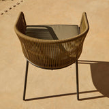 Hali Khaki Green Rope Chair with Cushion - Set of 2 - Laura James