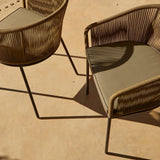 Hali 4 Seater Wooden Outdoor Dining Set with Hali Green Chairs & Cream LED Premium Parasol - 175cm
