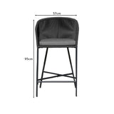 Hali Black Rope Garden Bar Stool with Cushion