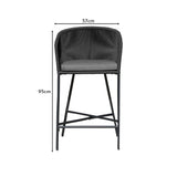Outlet - Hali Black Rope Garden Bar Stool with Cushion
