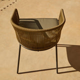 Hali Khaki Green Rope Chair with Cushion - Set of 2