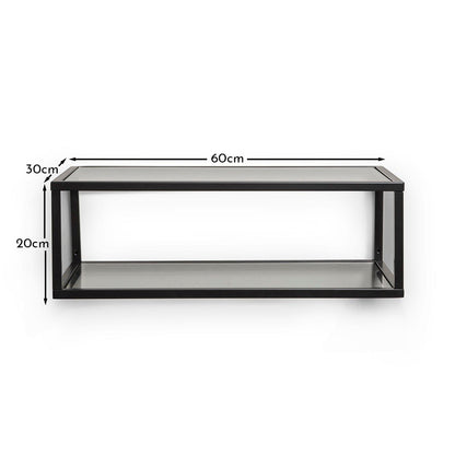 Harris Black Metal Industrial Shelf Bookcase - Laura James