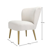 Hattie Accent Chair - Cream Boucle with Gold Legs