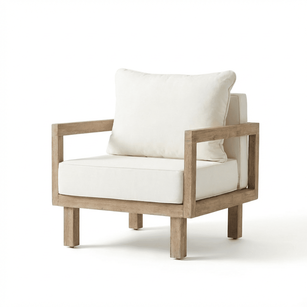 Akira Armchair, Brushed Light Acacia - Laura James