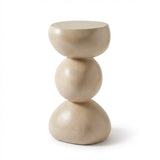 Alder Small Concrete Garden Side Table - Sand - Laura James