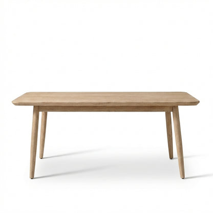 Elowen 6 Seater Wooden Garden Dining Table - Light Brushed Acacia - Laura James