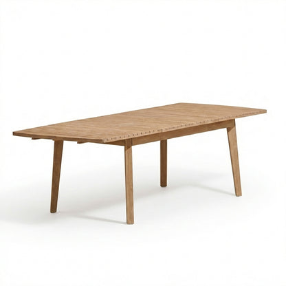 Saffron 8 Seater Extending Garden Dining Table - Brushed Light Acacia - Laura James