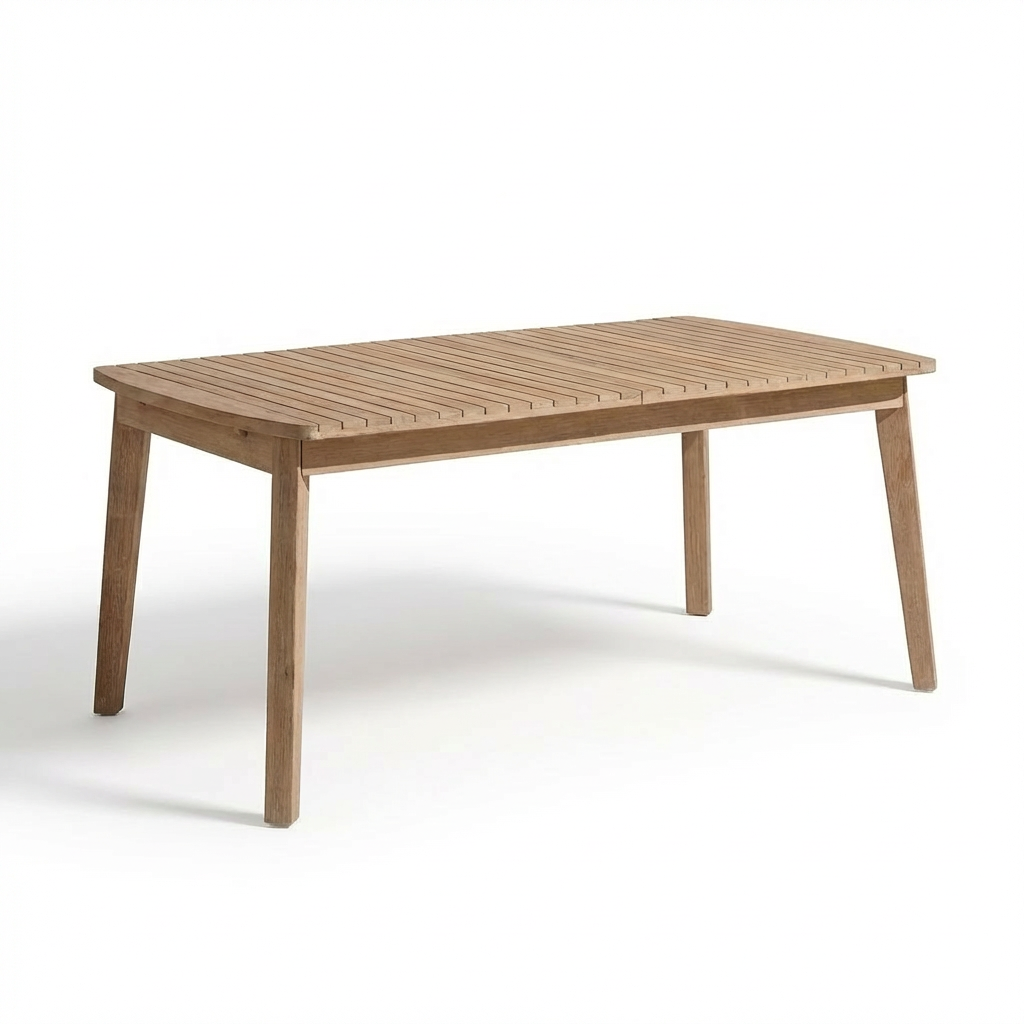 Saffron 8 Seater Extending Garden Dining Table - Brushed Light Acacia - Laura James