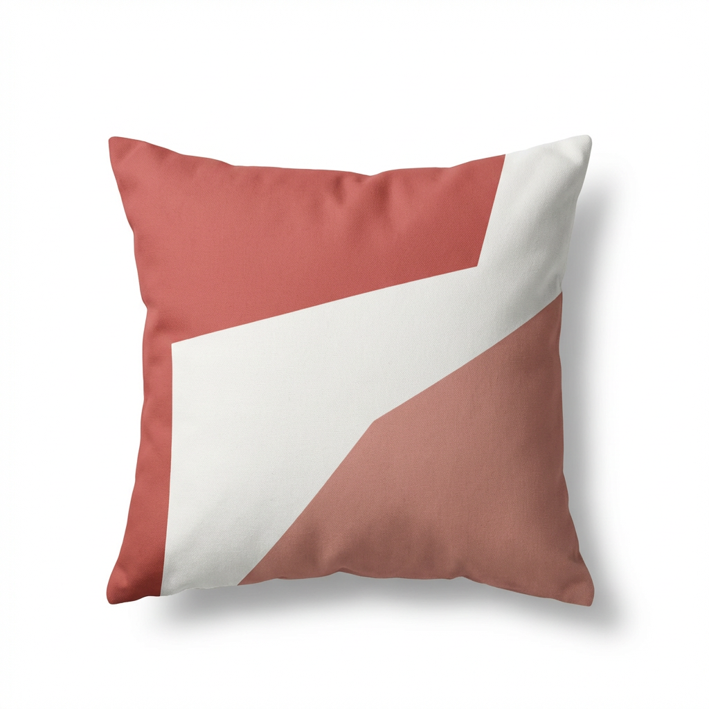 Salcombe 50x50cm Outdoor Cushion Cover - Paprika and Blush Pink - Laura James