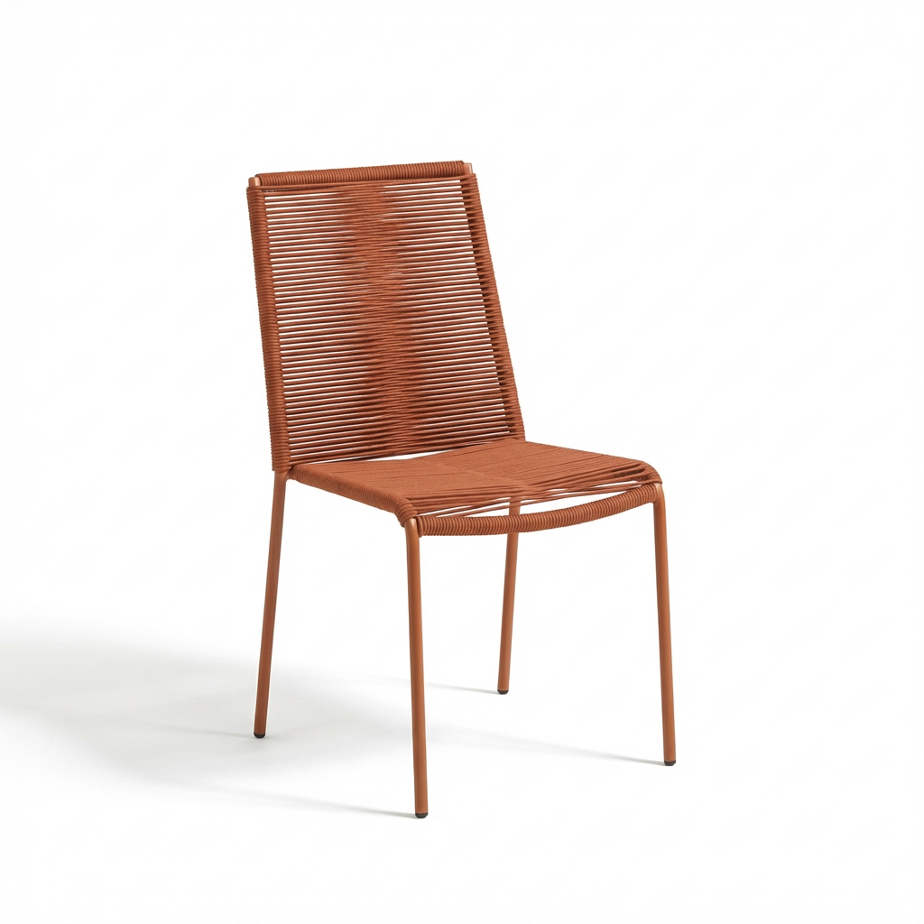 Ryder Burnt Orange Rope Garden Chairs - Set of 2 - Laura James