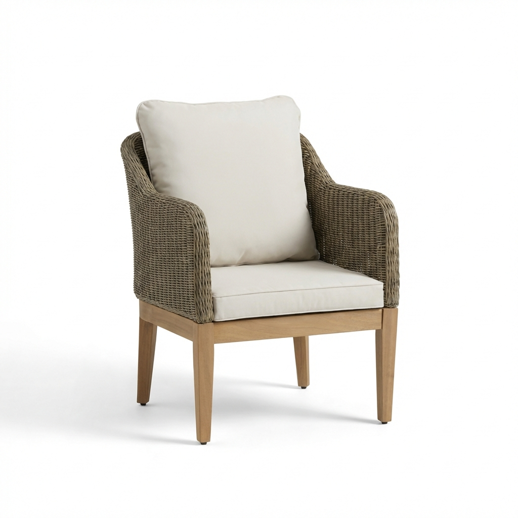 Harlyn Tawny Rattan Garden Armchairs - Set of 2 - Laura James