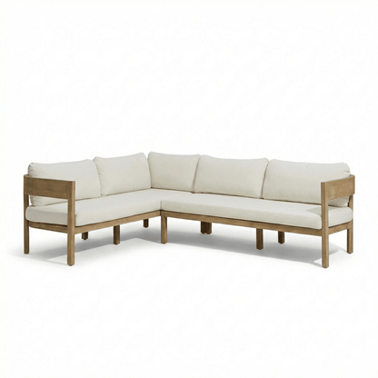 Imani 8 Seater Wooden Corner Sofa Set with Imani Dining Table & 2 Elowen Dining Chairs