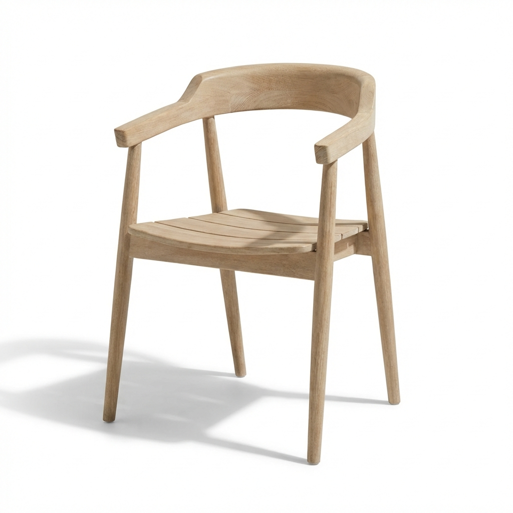 Elowen Light Brushed Acacia Garden Chairs - Set of 2 - Laura James