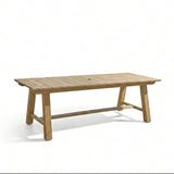 Shiro 8 Seater Wooden Garden Dining Table - Brushed Light Acacia - Laura James