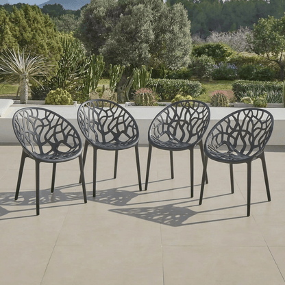 Raquel Dining Chairs - Set of 4 - Black - Laura James