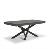 Amelia 6 Seater Dove Grey Concrete Garden Dining Set with Ryder Burnt Orange Chairs - Laura James