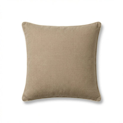 Camber 45x45cm Outdoor Cushion Cover - Sand with Off White Piping - Laura James