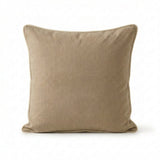 Camber 57x57cm Outdoor Cushion Cover - Sand with Off White Piping - Laura James