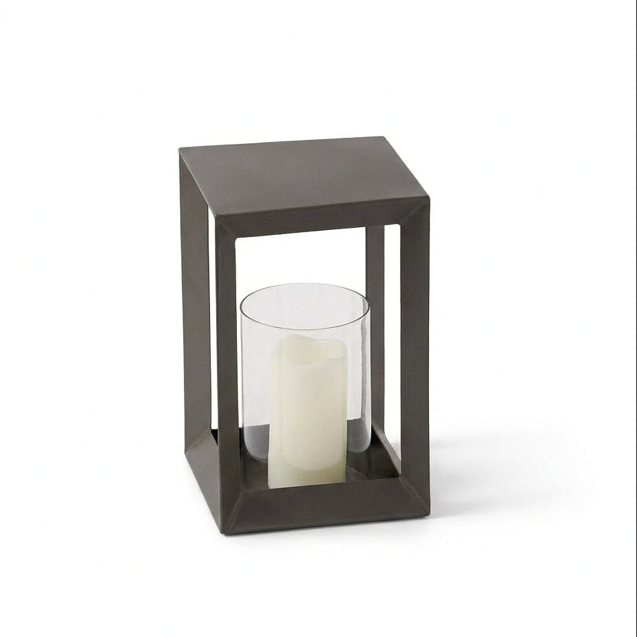 Coxley 32.5cm Iron Lantern - Nickel - Laura James