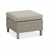 Aria 3 Seater Rattan Sofa Set with Footstool and Coffee Table - Light Grey - Laura James