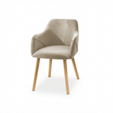 Freya Sand Armchairs - Set of 2 - Pale Oak Legs - Laura James