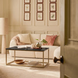Nara Black Marble Coffee Table - Gold Frame - Laura James