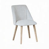 Freya Oat Boucle Dining Chair - Set of 2 - Whitewash Oak Legs - Laura James 