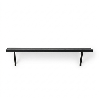 Atlas 100cm Mango Wood Wall Shelf - Jet Black - Laura James