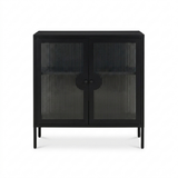 Indiana Black Metal 2 Door Sideboard - 80cm - Laura James