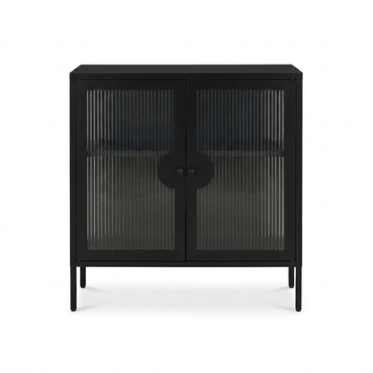 Indiana Black Metal 2 Door Sideboard - 80cm - Laura James