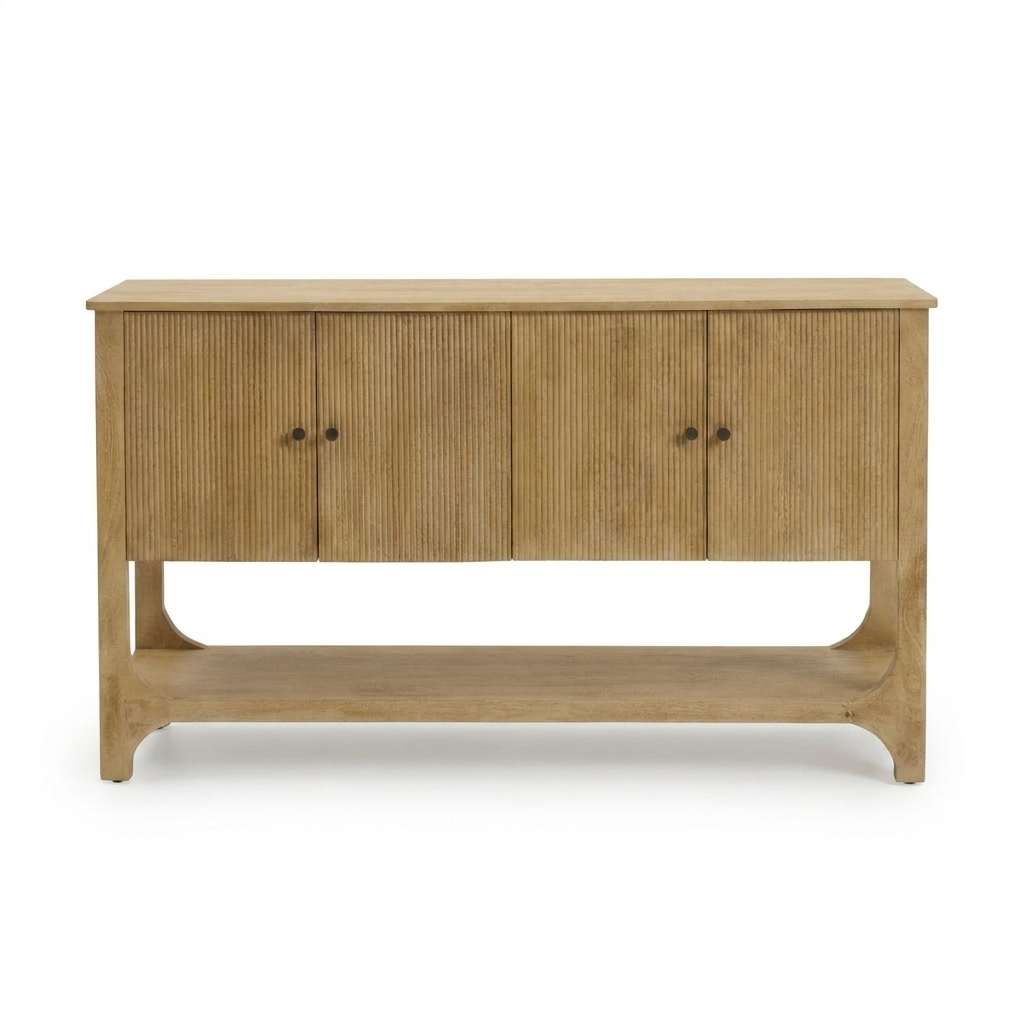Jade 4 Door Sideboard - Chalked Mango Wood - Laura James
