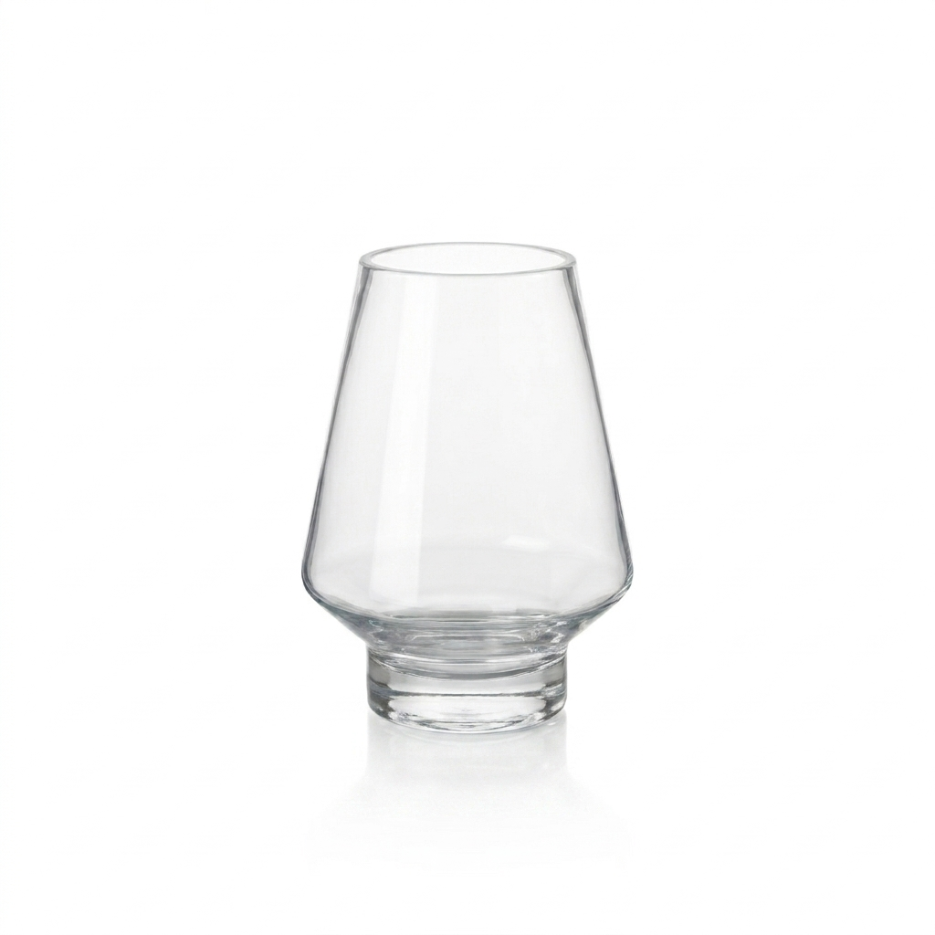 Lugano 22cm Glass Hurricane Vase - Clear - Laura James