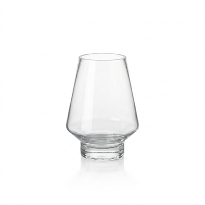 Lugano 22cm Glass Hurricane Vase - Clear - Laura James