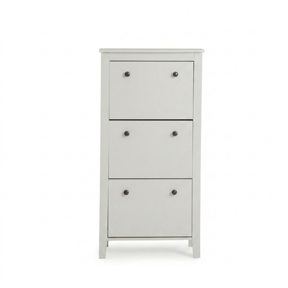 Sandhurst 60cm Three Door Shoe Cabinet - Mist Grey - Laura James