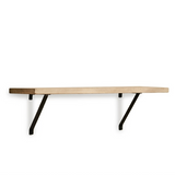 Atlas 100cm Mango Wood Wall Shelf - Whitewash - Laura James