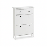 White Shoe Cabinet Storage Cupboard Wooden -  Laura James