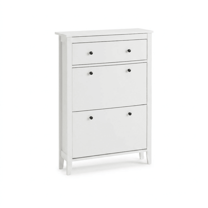 White Shoe Cabinet Storage Cupboard Wooden -  Laura James