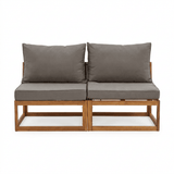 Rowan Wooden Garden Set with 2 Seater Sofa - 2 Chairs with Coffee Table - Laura James