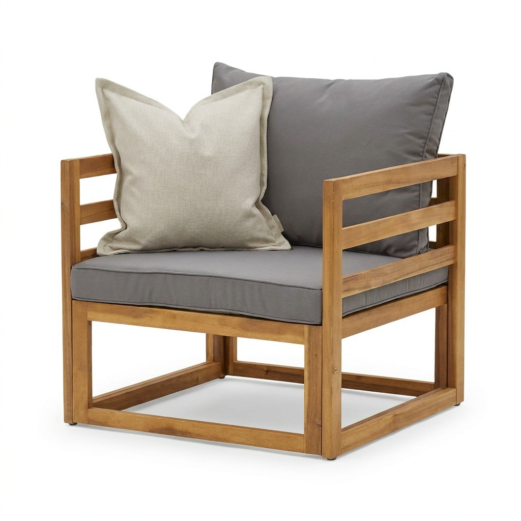 Rowan Wooden Garden Armchair - Laura James